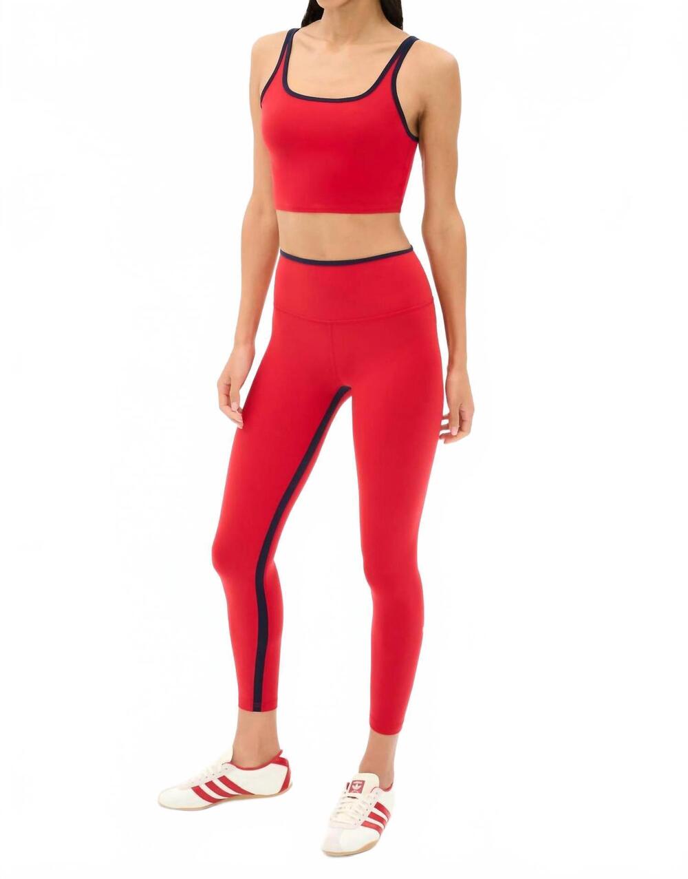 NEW SPLITS59 easton rigor high waist 7/8 leggings in pirate red/indigo